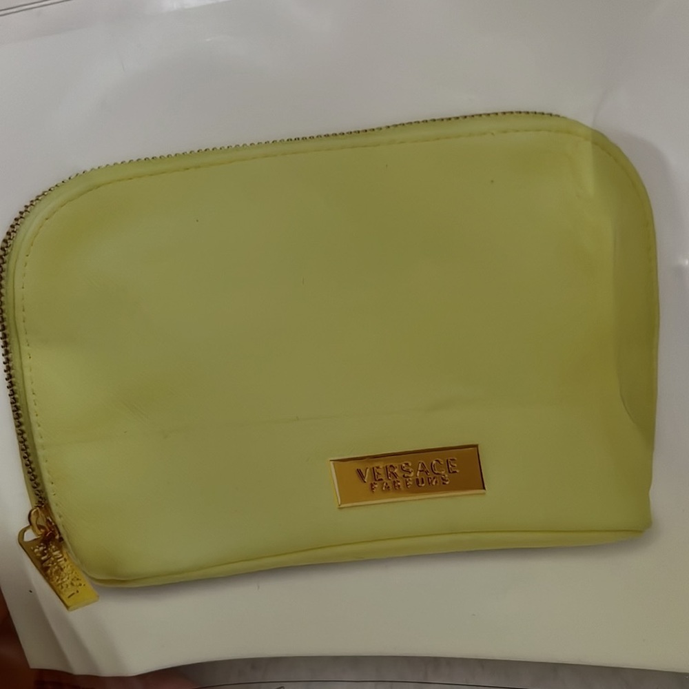 Authentic Yellow Versace Cosmetic Bag
